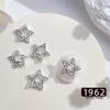 Decoraciones de Arte de Uñas de Estrella de Cinco Puntas Brillantes, Metal Hueco Transfronterizo con Pedrería Incrustada de Aleación, Pedrería de Estrella para Uñas DIY, Accesorios para Uñas