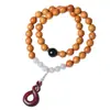 Pulsera de Sándalo Indonesio Doble Círculo 0.8 DIY Ágata Hebilla de Paz Estilo Unisex Juego Cultural Pulsera de Sándalo Venta al por Mayor