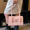 Nova Bolsa de Ombro Feminina Primavera 2026 Estilo Puro Bolsa de Axila Bolsa de Mão Tendência Fresca Pequena Bolsa Quadrada para Mulheres