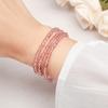 Jingdong Joyería Cristal de Fresa de Agua Blanca Natural Pulsera Multivueltas Cristal Rosa Hielo Pulsera Comodín de Moda Venta al por Mayor