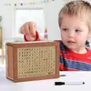 Novos cofrinhos de madeira DIY transfronteiriços, artesanatos para casa, presentes criativos, podem substituir 8 peças de valores diferentes