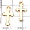 20 Colgante de Cruz de Oro Kc Accesorios, Patrón Calado Moderno y Sencillo DIY Colgante para Collar Accesorios de Joyería