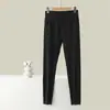 Nuevos pantalones largos térmicos de terciopelo elástico de cintura alta para mujer, temporada Otoño/Invierno 2024