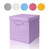 Caja de Almacenamiento de Tela No Tejida con Tapa, Caja de Almacenamiento Portátil de Gran Capacidad para Ropa y Juguetes, Caja de Almacenamiento Doméstica a Prueba de Polvo