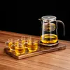 Bule de Chá Elegante Caneca Modelo Novo 2025 Separação Chá-Água Revestimento Interno Totalmente de Vidro Filtro de Um Clique Infusor de Chá Magnético Caneca para Uso Doméstico