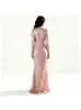 Nueva Ropa de Mujer de Comercio Exterior Transfronterizo Europeo y Americano, Vestido Largo de Manga Larga con Lentejuelas Ajustado de Venta Caliente Dunhuang, Vestido Largo Ajustado