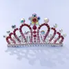 Tocado de corona para niños, corona de princesa con diamantes de imitación, peine para el cabello, regalo de cumpleaños para niña pequeña, accesorios para el cabello de bebé, peine, joyería