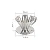 Filtro Embudo para Café Preparado a Mano de Acero Inoxidable con Base para Uso en Casa Juego de Filtro para Preparar Café