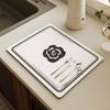 Tapete Escurridor de Cocina Tapete de Mesa Tierra de Diatomeas Encimera Tapete Absorbente Lavable Sin Lavado Tecnología de Aislamiento Térmico Paño Tapete de Goma Suave Venta al por Mayor