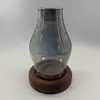Quemador de Incienso de Madera de Agarwood a Prueba de Fuego Lámpara de Aromaterapia para Uso en Interiores en el Hogar Quemador de Incienso para Dormitorio Lámpara de Vela Portavelas Portavelas de Estilo Chino con Tapa de Vidrio