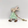 Coelhinho da Páscoa de Madeira Pequeno Pingente Criativo Decorações de Mesa para Casa e Feriados Artesanato de Madeira Enfeites para Pendurar