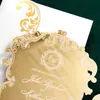Invitaciones de Boda Personalizadas de Alta Gama, Invitaciones de Boda de Acrílico Espejado con Forma Especial, Invitaciones de Boda y Eventos de Negocios Estilo Europeo