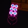 Palo de Animación Estrella de Cinco Puntas, Barra Luminosa, Accesorios para Conciertos, Tocado Brillante para Actuación Infantil, Diadema Orejas de Conejo, Diseño Fluorescente