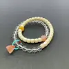 Pulsera Doble Completa Cristal Blanco Natural Jade Blanco Bodhi Pulsera Natural Roja del Sur Accesorios de Mano Wen Play