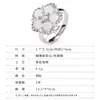 Nuevo Anillo Abierto de Múltiples Perlas y Pedrería Estilo Corte Forma Floral Abierto Ajustable Celebridad de Internet Anillo de Lujo Ligero para Banquetes para Mujeres