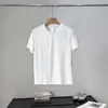 Camiseta casual de alta qualidade, fio original, toque fresco para esportes ao ar livre, secagem rápida, respirável e elástica, para corrida e treino, gola redonda, manga curta