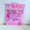 Adesivos de fantasia de vestido princesa com saia de gaze de camada dupla, adesivos de bolha 3D de vestido estilo antigo sonhador, adesivos de decoração DIY feitos à mão para meninas