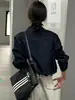 Chaqueta corta informal de mezclilla para mujer, nuevo estilo primavera y otoño 2026, elegante chaqueta de solapa de un solo botón, corte holgado para figuras petite