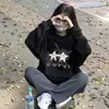 Moletom Nacional Americano Outono Inverno Feminino Sem Capuz Estilo Preguiçoso Gola Redonda Pulôver Solto Modelador Versátil Top com Plus Veludo Tendência