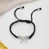 Nuevo Estilo Ins Moderno Acero Inoxidable Hueco Pequeño Fresco Patrón de Mariposa Colgante Pulsera Chapado en Oro de 18 Quilates