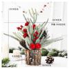 Árbol de Navidad de Escritorio Pequeño Sagrado de 35 cm Simulación Decoraciones Navideñas de PE Adornos para el Hogar Árbol de Barril de Corteza Amazon