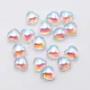 Fabricantes de origen circonita personalizada en forma de Corazón superficie plana blanca lisa 4*4-5*5 galvanizado adecuado para todo tipo de incrustaciones de joyería