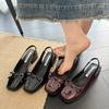 Sapatos Mary Jane Quadrados Retro Franceses com Salto Grosso Femininos 2025 Novo Verão Versátil Estilo Fada Sandálias Plus Size