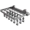 Estante Secador Plegable Multifuncional Sin Taladro con Ventosa para Balcón Montado en Pared Hogareño Pinzas Múltiples para Secar Ropa Interior Calcetines