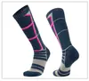 Meias Esportivas de Esqui Cross-border Selecionadas Cuidadosamente Meia Longa Masculina e Feminina Quente para Neve Base de Toalha Espessada Meias para Caminhada