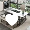 Mesa de Chá Minimalista de Ardósia Italiana e Combinação de Cadeiras Mesa de Chá/Café Moderna Simples de Luxo Leve para Escritório/Casa