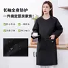 Delantal liso impermeable y a prueba de aceite para cocina casera, resistente a las manchas y a la suciedad, se puede imprimir con logotipo o texto, adecuado para ropa de trabajo publicitaria