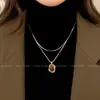 Collar Largo Retráctil Lujo Ligero Nicho Nuevo Diseño 2025 Sentido de Diseño Cadena de Clavícula de Gama Alta Gargantilla Cadena de Suéter de Moda Mujer