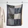 Cachecol Elegante de Comércio Exterior para Outono e Inverno para Mulheres, Atmosfera de Alto Padrão, Flor Paisley Versátil Retrô, Amigo da Pele, Cachecol Confortável e Quente