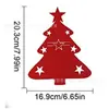 Porta-talheres Árvore de Natal Saco de Garfo e Colher de Feltro Decoração de Mesa de Natal Saco de Talheres Saco de Talheres Decoração de Natal