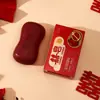 Set de tocador de boda, regalo de boda, regalo de recepción de boda, caja de regalo a juego, color rojo festivo, cepillo de dientes y pasta de dientes para la novia