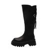 Botas Maillard Botas Martin de Caña Alta para Mujer Otoño 2024 Nuevas Botas Gruesas Ajustadas Botas Largas Botas de Caballero