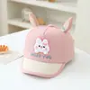 Gorra de béisbol nueva de estilo primavera y verano para niño, protección solar, sombrero para niños de 1 año, gorra de visera de dibujos animados de conejo linda estilo coreano