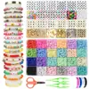 Kit de fabricação de pulseiras de argila de 24 grades transfronteiriças europeias e americanas Kit de fabricação de pulseiras de contas coloridas de 3 mm e 23 cores Kit de joias faça você mesmo
