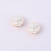 Gemelos de estilo coreano con diseño de rosa tridimensional y perla, elegantes gemelos decorativos para camisa de mujer, botones de disfraz de estilo simple y lujoso.