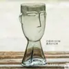 Haoyang Famoso da Internet Rosto Vidro Transparente Cor Vaso Decoração Criativa Sala de Estar Arranjo de Flores Acessórios de Decoração Venda Direta de Fábrica