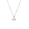Collar para Mujer, Colgante de Circonita de Flor de Oso a la Moda, Diseño Nicho Simple y Versátil, Collar de Cadena para Clavícula, Joyería para Mujer