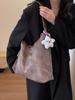 Bolso de gran capacidad para mujer 2023 nuevo otoño e invierno lona mezclilla bolso tote bolso de clase para estudiante universitario bolso de hombro axilar