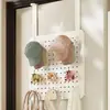 Prateleira de Armazenamento Pegboard Atrás da Porta, Gancho de Porta de Quarto, Rack de Armazenamento Combinado de Arte em Ferro, Armazenamento Montado na Parede