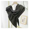 Bufanda Elegante, Bufanda de Punto Estilo Chal para Otoño e Invierno, Bufanda de Cuello Cruzada de Moda, Bufanda Triangular Calada