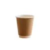 Copos de Papel Descartáveis para Café e Chá com Impressão de Logo Personalizado, Copos Espessos de Camada Dupla Comerciais Feitos Sob Medida Vazados para Bebidas Quentes, Ecológicos