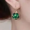 Brinco de argola de bola de cristal avançado 24 anos outono e inverno novo brinco de temperamento compacto requintado com diamantes completos brincos de personalidade moda