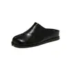 Plantilla de Piel de Oveja de Primera Capa Zapatos de Punta Dividida Novedad Primavera/Verano 2026 Chanclas Planas de Pezuña de Cerdo Sandalias Cerradas Versátiles Casuales para Mujer