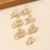 Moda Estilo Coreano Novo Mini Presilha de Garra Pequena com Strass e Pérolas, Grampo de Cabelo para Franja Estilo Coreano, Presilha Simples de Tubarão