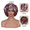 Gorro Cuidado del Cabello Comercio Exterior Doble Capa Lazo Inverso Gorro de Noche Peluquería Satén Estampado Mariposa Gorro para Permanente Gorro de Noche de Belleza