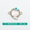 Al por mayor Estilo Coreano Especial Doble Colgante Ojo del Diablo Mariposa Aceite Goteando Aleación Collar Pulsera Colgante Joyería Accesorios DIY